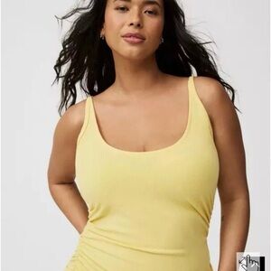 Torrid yellow ruched tank